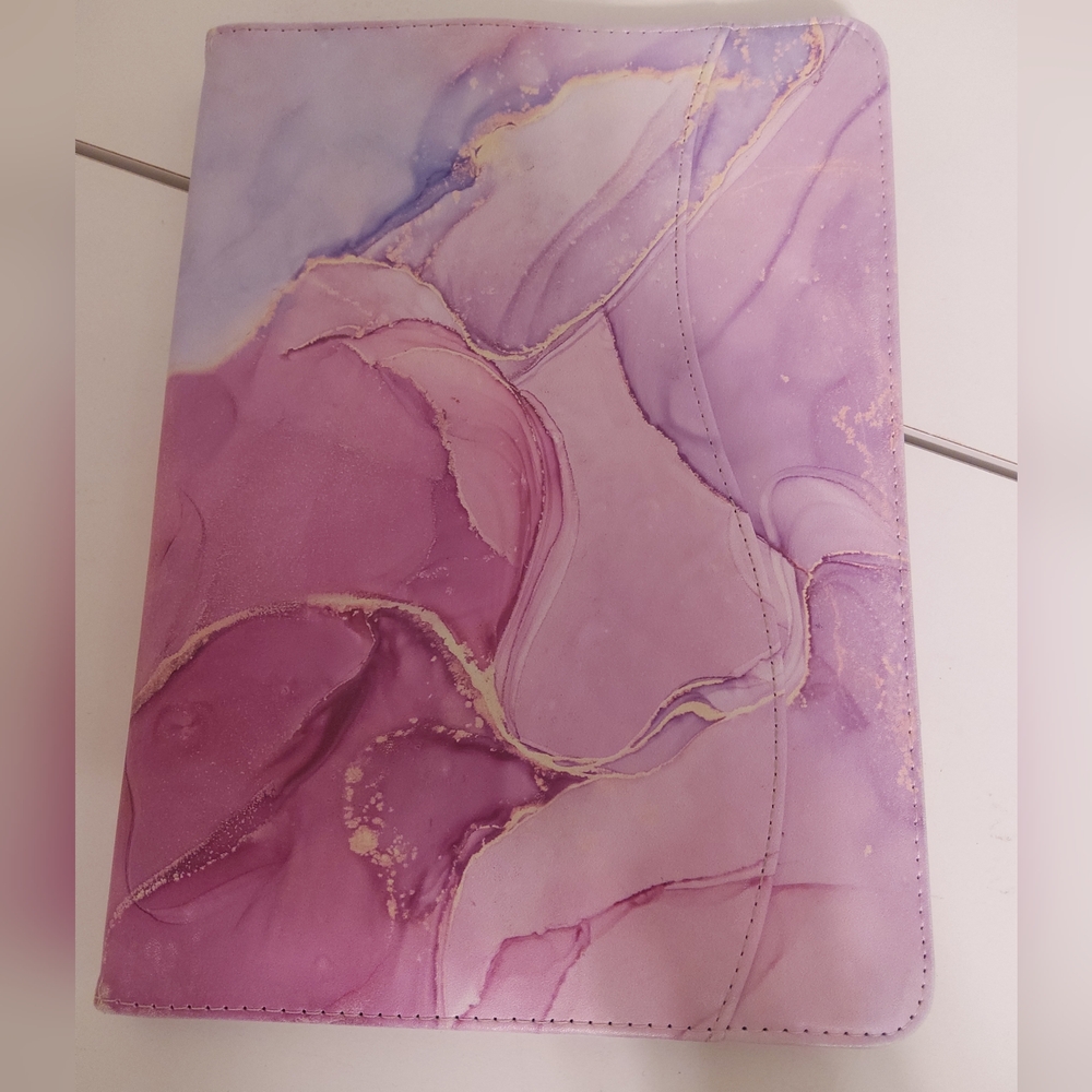 Marble Print Purple Pink Tablet/Notebook Folio